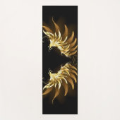 Golden Angel Wings on Black background Yogamat (Voorkant)