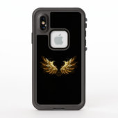 Golden Angel Wings op zwarte achtergrond (Achterkant)