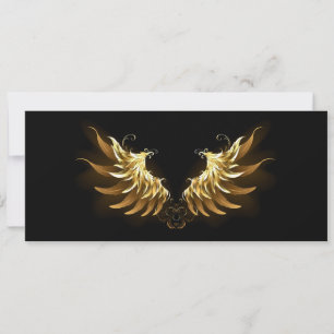 Golden Angel Wings op zwarte achtergrond