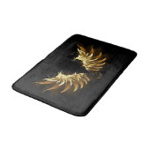 Golden Angel Wings op zwarte achtergrond Badmat (Gekanteld)
