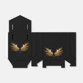 Golden Angel Wings op zwarte achtergrond Bedankdoosjes (Uitgevouwen)