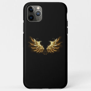 Golden Angel Wings op zwarte achtergrond Case-Mate iPhone Case