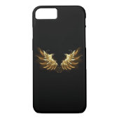 Golden Angel Wings op zwarte achtergrond Case-Mate iPhone Case (Achterkant)