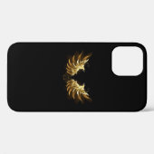 Golden Angel Wings op zwarte achtergrond Case-Mate iPhone Case (Achterkant (horizontaal))