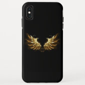 Golden Angel Wings op zwarte achtergrond Case-Mate iPhone Case (Achterkant)