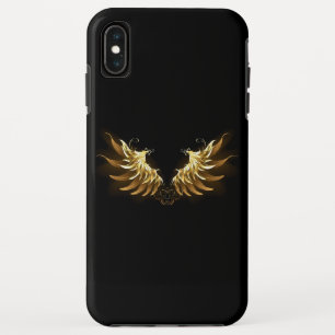 Golden Angel Wings op zwarte achtergrond Case-Mate iPhone Case