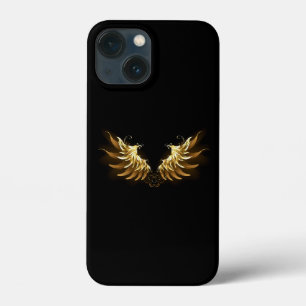 Golden Angel Wings op zwarte achtergrond Case-Mate iPhone Case