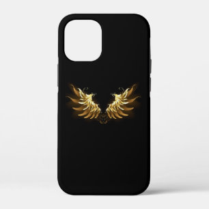 Golden Angel Wings op zwarte achtergrond Case-Mate iPhone Case