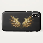Golden Angel Wings op zwarte achtergrond Case-Mate iPhone Case (Achterkant (horizontaal))