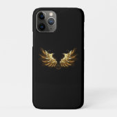 Golden Angel Wings op zwarte achtergrond Case-Mate iPhone Case (Achterkant)