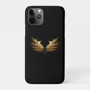 Golden Angel Wings op zwarte achtergrond Case-Mate iPhone Case