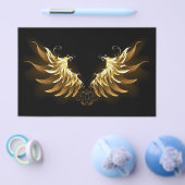 Golden Angel Wings op zwarte achtergrond Flyer (Enkel)