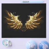 Golden Angel Wings op zwarte achtergrond Flyer (Enkel)