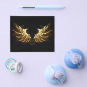 Golden Angel Wings op zwarte achtergrond Flyer (Enkel)