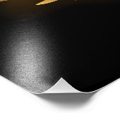 Golden Angel Wings op zwarte achtergrond Foto Afdruk (Hoek)