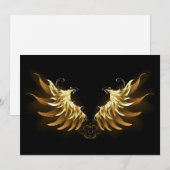 Golden Angel Wings op zwarte achtergrond Kaart (Voorkant / Achterkant)