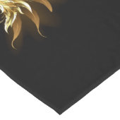 Golden Angel Wings op zwarte achtergrond Korte Tafelloper (Hoek)