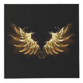Golden Angel Wings op zwarte achtergrond Kubus (Rechts)