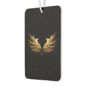 Golden Angel Wings op zwarte achtergrond Luchtverfrisser (Links)