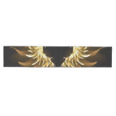 Golden Angel Wings op zwarte achtergrond Medium Tafelloper (Horizontaal)