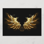 Golden Angel Wings op zwarte achtergrond Menu (Voorkant)