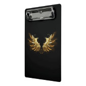 Golden Angel Wings op zwarte achtergrond Mini Klembord (Angled2)