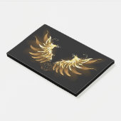 Golden Angel Wings op zwarte achtergrond Post-it® Notes (Schuin)