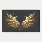 Golden Angel Wings op zwarte achtergrond Post-it® Notes (Voorkant)
