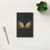 Golden Angel Wings op zwarte achtergrond Post-it® Notes (Kantoor)