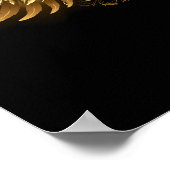 Golden Angel Wings op zwarte achtergrond Poster (Hoek)