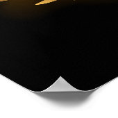 Golden Angel Wings op zwarte achtergrond Poster (Hoek)