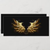 Golden Angel Wings op zwarte achtergrond Programmakaart (Voorkant / Achterkant)