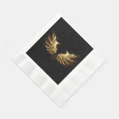 Golden Angel Wings op zwarte achtergrond Servet (Hoek)