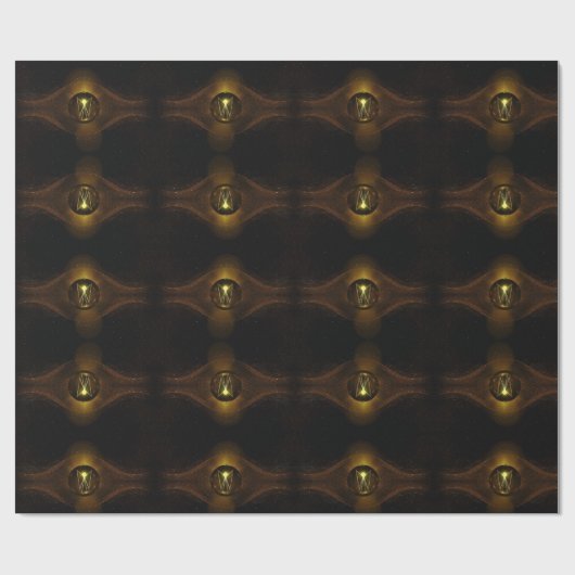 Golden Angels Night Light Pattern kerst Cadeaupapier (Vlak)