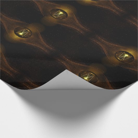 Golden Angels Night Light Pattern kerst Cadeaupapier (Hoek)