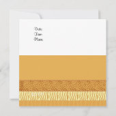 Golden Animal Pattern Birthday Invitation Kaart (Achterkant)