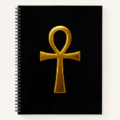 Golden Ankh Spiral Notitieboek (Voorkant)