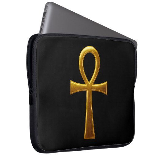 Golden Ankh Tablet & Laptop Hoesjes Laptop Sleeve (Voorkant Rechts)