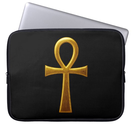 Golden Ankh Tablet & Laptop Hoesjes Laptop Sleeve (Voorkant)