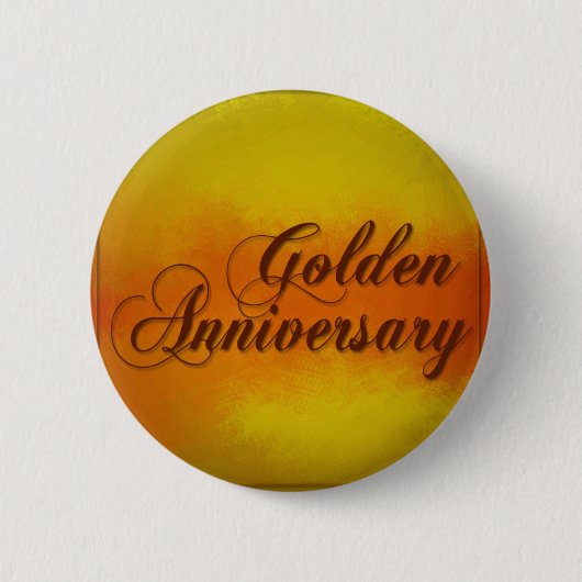Golden Anniverary Ronde Button 5,7 Cm (Voorkant)