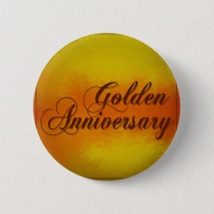 Golden Anniverary Ronde Button 5,7 Cm