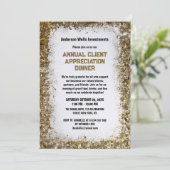 Golden Annual Client Appreciation Dinner Party Kaart (Staand voorkant)