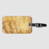 Golden Antiek vel muziekoverzicht Bagagelabel (Voorkant (horizontaal))