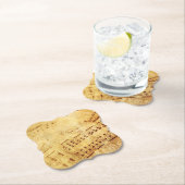 Golden  Antiek vel muziekoverzicht Kartonnen Onderzetters (Insitu)