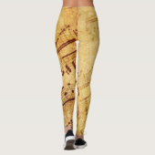 Golden  Antiek vel muziekoverzicht Leggings (Achterkant)