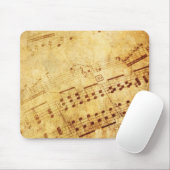 Golden  Antiek vel muziekoverzicht Muismat (Met muis)