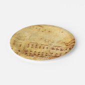 Golden  Antiek vel muziekoverzicht Papieren Bordje (Gekanteld)