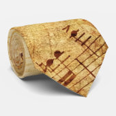 Golden  Antiek vel muziekoverzicht Stropdas (Opgerold)