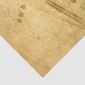 Golden  Antiek vel muziekoverzicht Tissuepapier (Detail)