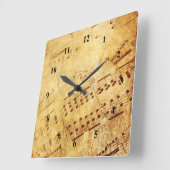 Golden  Antiek vel muziekoverzicht Vierkante Klok (Hoek)